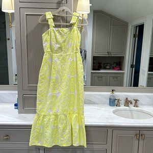 Adelyn Rae Layla midi embroidered dress, size medium. Tags removed, but like new